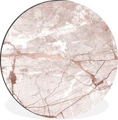 Cercle mural - Aluminium - Marbre - Vieux rose - Rose - ⌀ 120 cm XXL