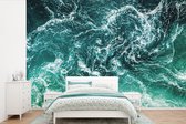 Behang - Fotobehang Oceaan - Water - Zee - Luxe - Groen - Turquoise - Breedte 360 cm x hoogte 240 cm