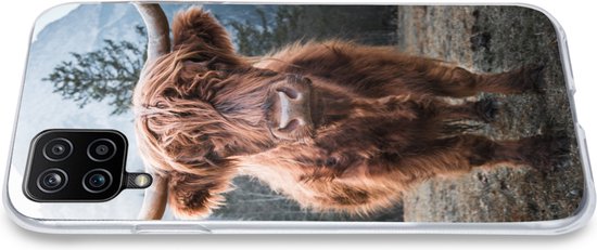 Coque Samsung Galaxy A12 - Highlander écossais - Vache - Animaux - Berg - Nature - Coque de téléphone en Siliconen