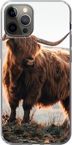 Coque iPhone 13 Pro - Highlander écossais - Animaux - Rural - Paysage - Vache - Nature - Coque en Siliconen