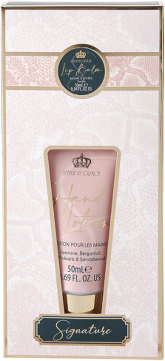 Style & Grace Signature Beauty Rescue Set Eco Verpakking 50ml Handcrème + 10ml Lippenbalsem – Vanilla
