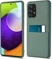 Hoesje met Kaarthouder Back Cover Groen Geschikt voor Samsung Galaxy A52 / A52S