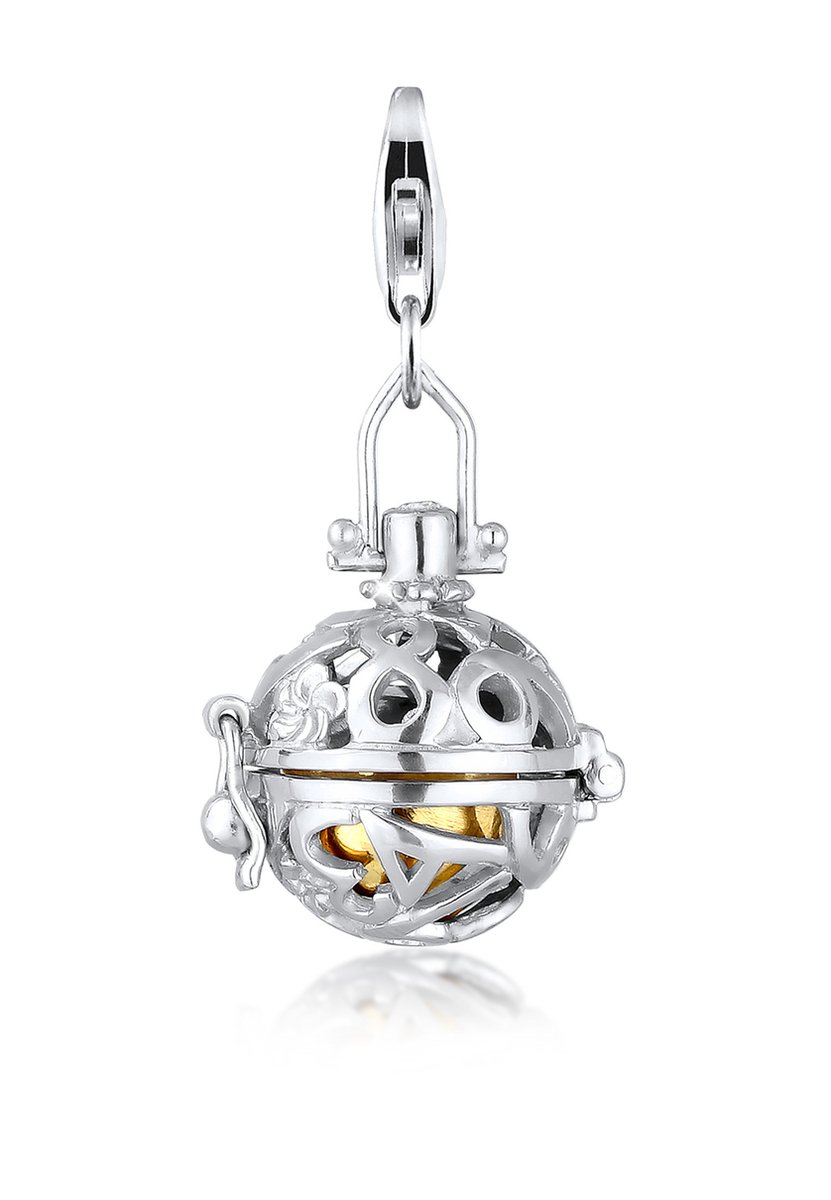 Nenalina - Bedel - Bedeltje Dames Engel Fluisterend Geluidsbal Ornament in 925 Sterling Zilver - Dames