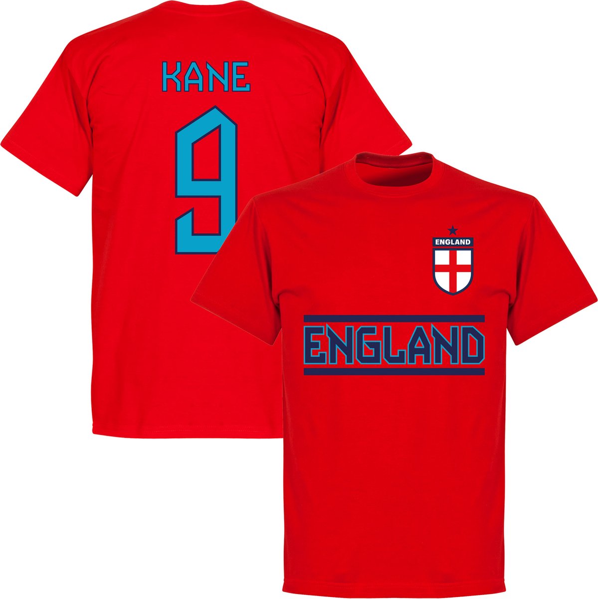 Engeland Kane 9 Team T-Shirt - Rood - M