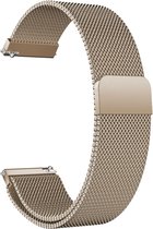 Bracelet milanais - convient pour Garmin Venu 2 Plus, Venu SQ, Vivoactive 3, Forerunner 55 et Forerunner 245 (Music) - champagne