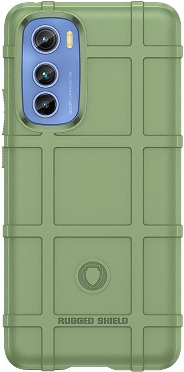 MobyDefend Hoesje - Geschikt voor Motorola Edge 30 - Rugged Shield TPU Backcover - Groen