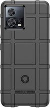 Motorola Edge 30 Fusion Hoesje - Rugged Shield TPU Gelcase - Zwart - GSM Hoesje - Telefoonhoesje Geschikt Voor Motorola Edge 30 Fusion