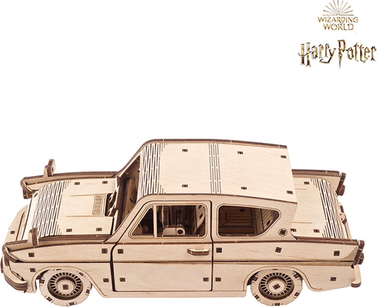 UGEARS 3D Modelbouw - Flying Ford Anglia™ - Harry Potter™ - Mechanisch Bouwpakket Hout - Educatief Speelgoed — afbeelding 2