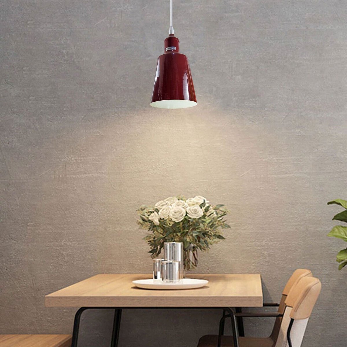 Industriële Hanglamp - Vintage Plafondlamp van Hout & Metaal