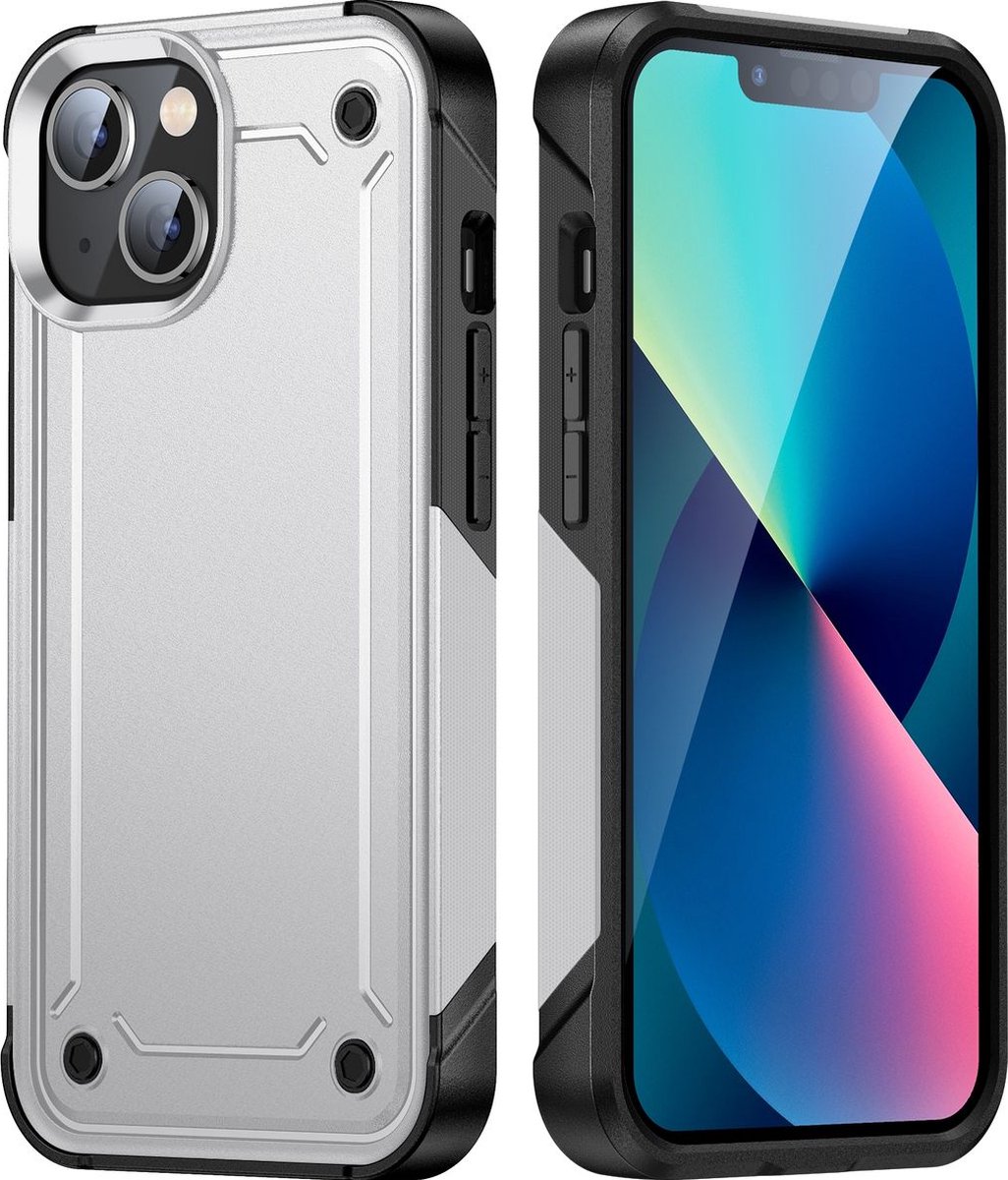 Mobigear Hoesje geschikt voor Apple iPhone 14 Plus Telefoonhoesje Hardcase | Mobigear Slim Armor Backcover Shockproof | Schokbestendig iPhone 14 Plus Telefoonhoesje | Anti Shock Proof - Wit