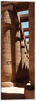 WallClassics - Dibond - Hypostyle Zaal in Karnak - Egypte - 40x120 cm Foto op Aluminium (Met Ophangsysteem)