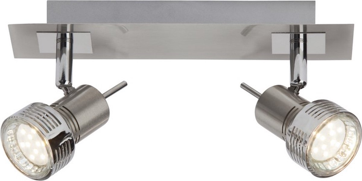 BRILLIANT Lampe Lea LED Spot Mural Fer / Chrome / Blanc 1x LED-D45, E14, Ampoule LED 4W Incluse, (450lm, 2700K) Échelle A ++ à E Économique Et Durable Grâce à L'utilisation De