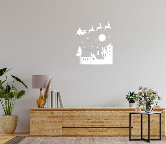 1pc kerst toiletstickers, kerstman speelt de viool