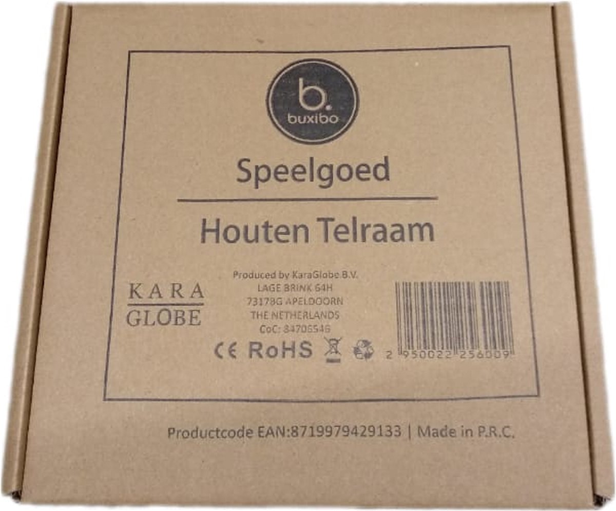 Buxibo Houten Telraam - Diverse Kleuren - Telraam Rekenen - 21,5 x 15 cm - Kinder Speelgoed Rekenrek - Educatief Spelen — afbeelding 22