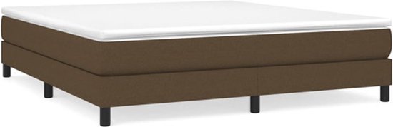 vidaXL à ressorts Tissu de cadre Marron foncé 180 x 200 cm