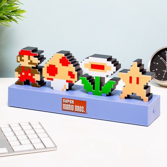 Super Mario Bros Icons Light - Officieel Gelicentieerde Nintendo Geluidsreactieve Modus, Decoratieve Oplichtende Super Mario Figuur Slaapkameraccessoires & Gamingkamer Decoratie - Paladone van Paladone — afbeelding 5