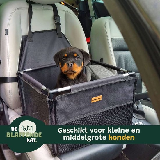 Siège auto de Luxe pour chien noir - 40x40cm Y compris sac de rangement et E-Book - Caisse de voyage pour chien - Panier de voiture pour chien - Caisse de voiture pour chien - Siège de voiture pour chien