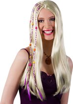 Boland - Pruik Happy girl Blond - Steil - Lang - Vrouwen - Hippie - 60's & 70's - Hippie & Flower Power