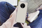 Geschikt voor OnePlus 7T hoesje - Grijs - Licht - Herfst - Siliconen Telefoonhoesje