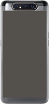 Geschikt voor Samsung Galaxy A80 hoesje - Grijs - Kleuren - Effen - Siliconen Telefoonhoesje