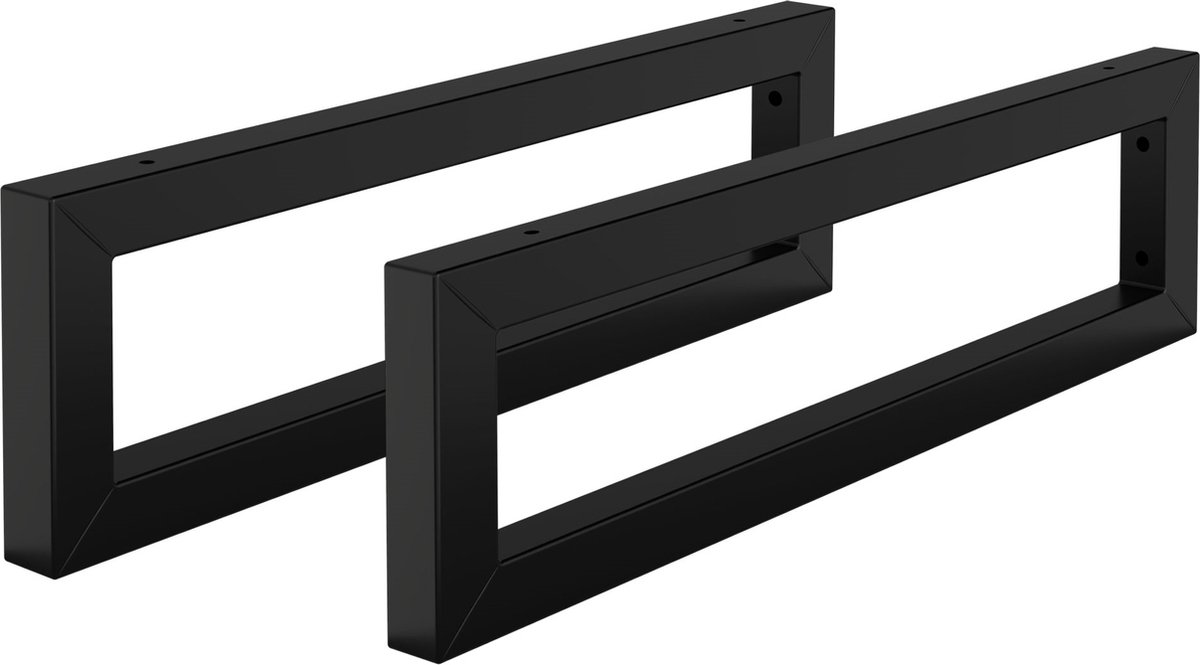 ML-Design Set van 2 Wandbeugels voor Wastafel, 500x150 mm, Zwart, Staal, Design Wastafelbeugel, Muurbeugel Basis voor Wastafelblad, Beugel Ondersteuning Planchethouder Handdoekhouder