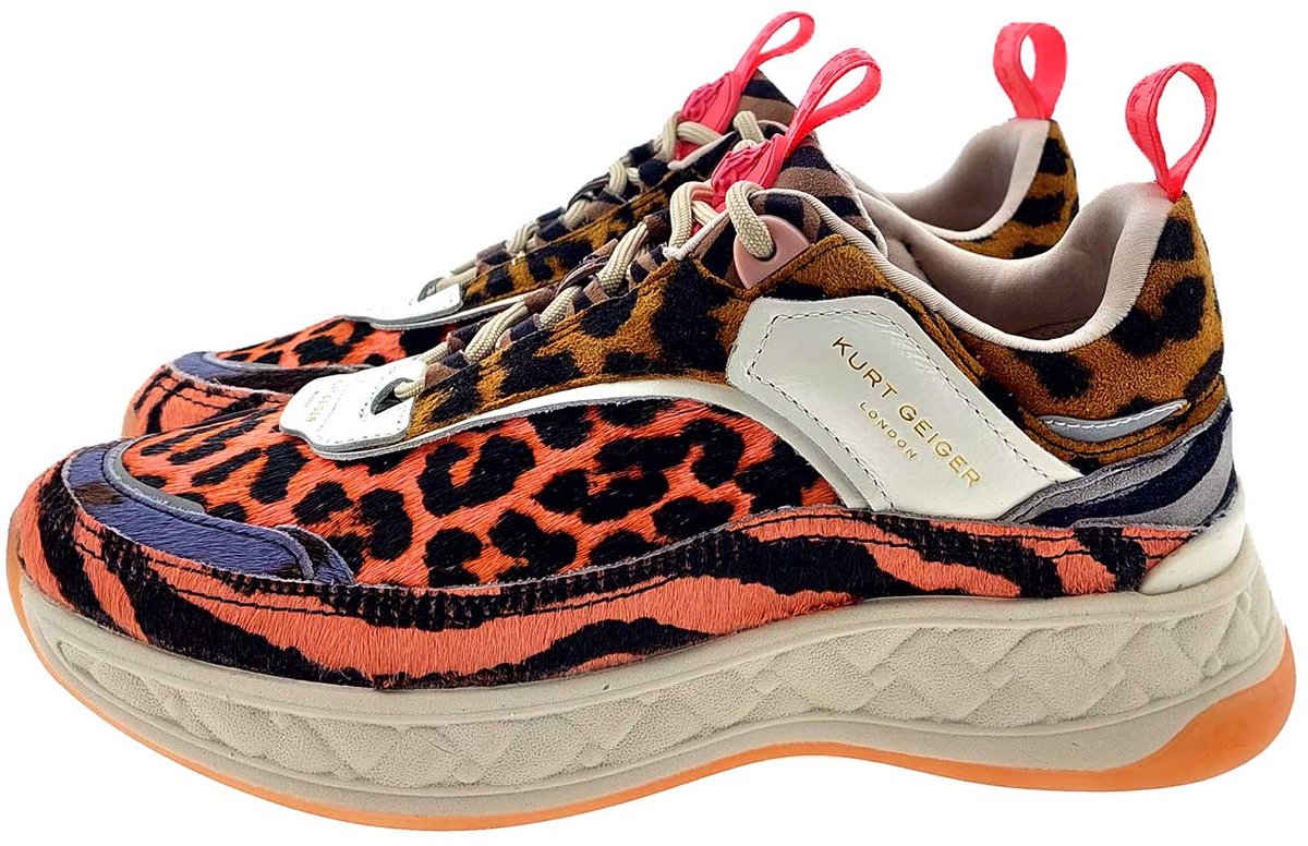 Kurt Geiger Kensington Peach sneaker wit combi