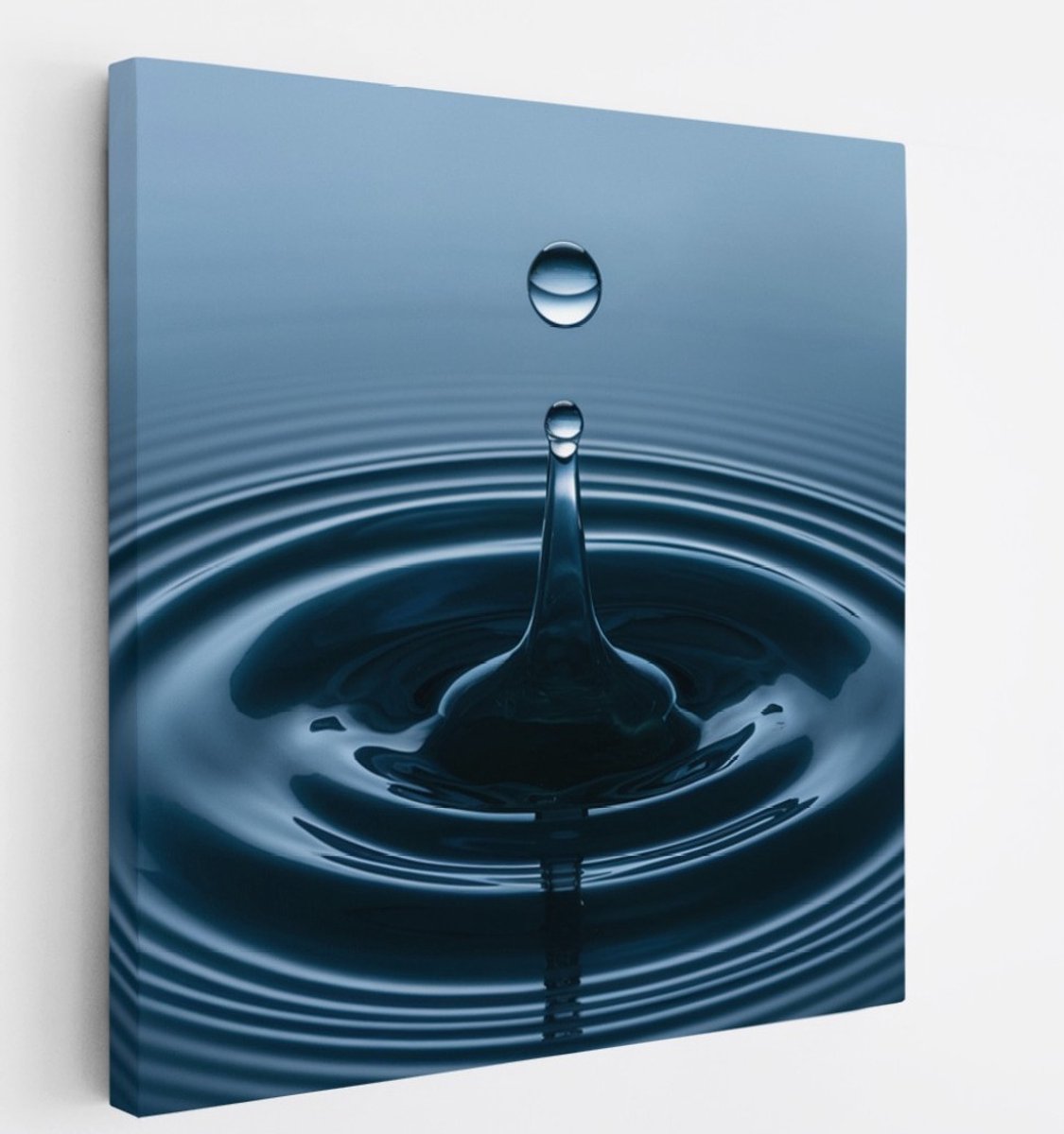 Saammp Canvas Schilderij - waterdruppel - Abstract - 30x30 - Foto op canvas - Wanddecoratie - Muurdecoratie Woonkamer - Slaapkamer decoratie - Canvas Print Multicolor