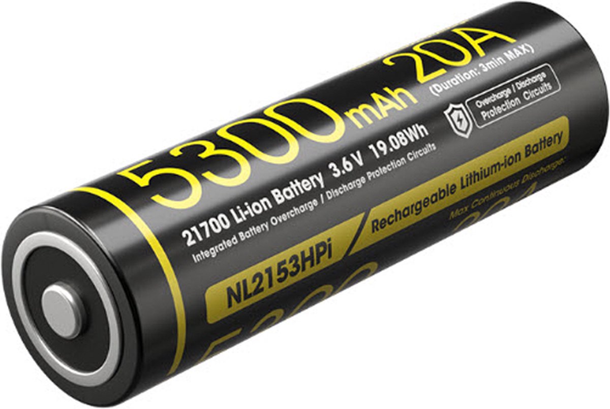 Nitecore NL2153HPi Oplaadbare 21700 Li-Ion batterij 5300mAh