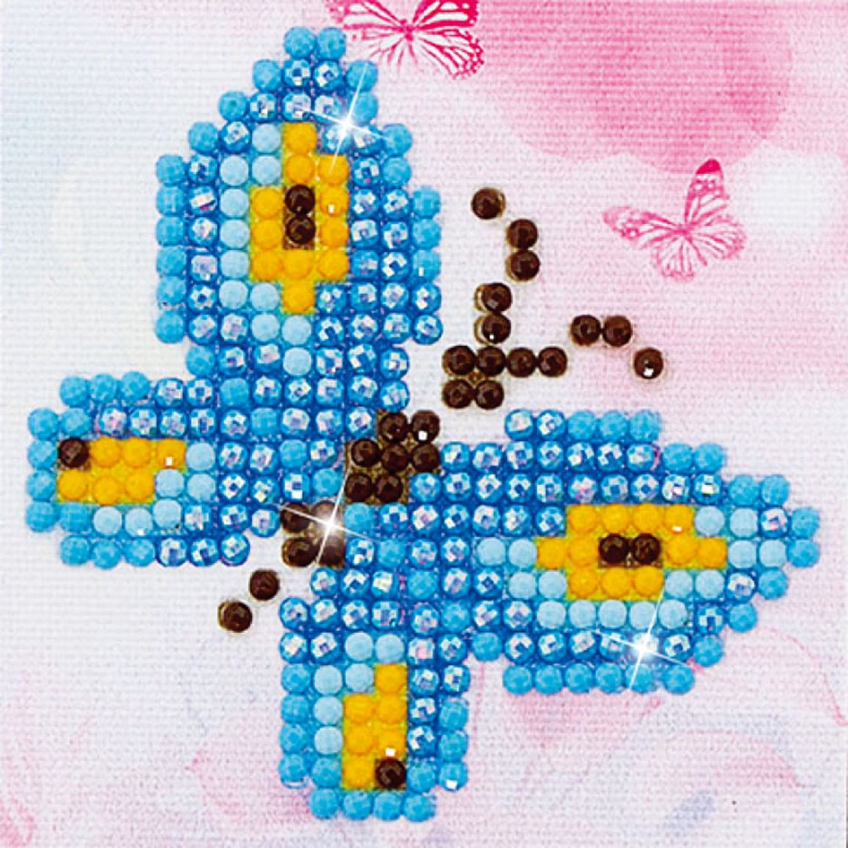 DIAMOND DOTZ DDS.002, Originele 5D Diamond Painting Set Butterfly Sparkle, Knutselpakket met 295 Ronde Steentjes, Dotz voor Volwassenen, Hobbypakket ca. 7 x 7 cm voor Kinderen Vanaf 8 Jaar — afbeelding 6
