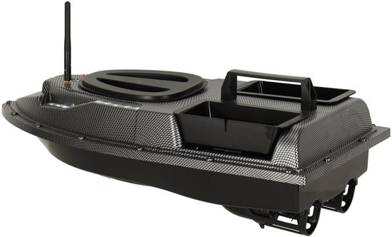 MOZY® - Voerboot - Zwart - tot 1,5 kg - met 2 Aascontainers - Bestuurbaar - 500 meter bereik - met Verlichting - GPS Functie - 12 000 mAh - Visvoer Boot - Karper Vissen - Karpervissen - Visaasboot van Merkloos — afbeelding 5