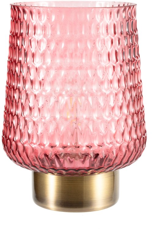 Pauleen LED Tafellamp op Batterijen - E27 - 2700K Warm Wit - 30 lm - 0,8W - Woonkamer & Slaapkamer - Rosé Glamour - Rosé/Messing