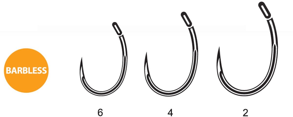 Carp Spirit Round Curve Barbless Haken #4