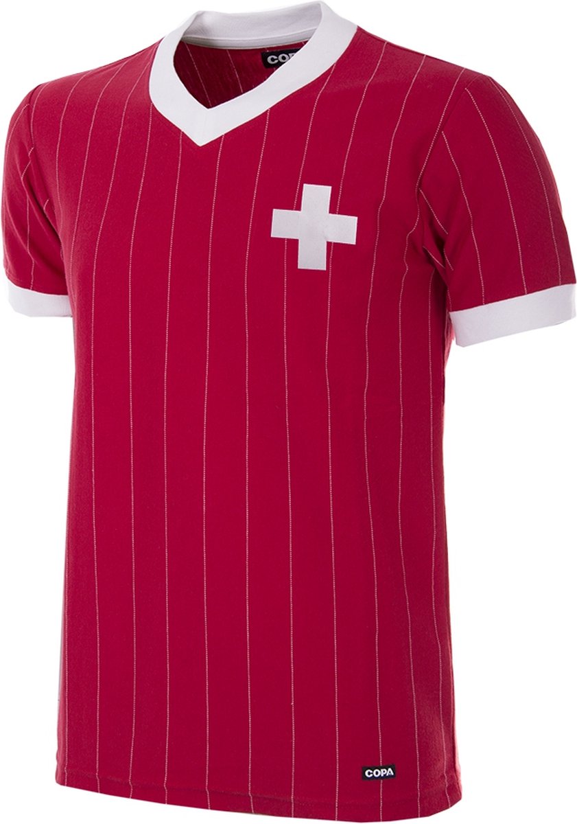COPA Football - Zwitserland 1982 - Retro Voetbalshirt - Heren - L - Rood
