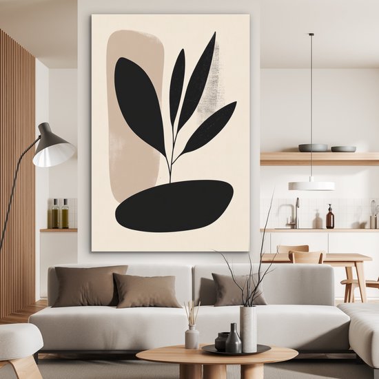KXHHYB Modern Geometrisch Lijnenbeeld, Aesthetic Groene Plant Afbeeldingen Moderne Wandschilderijen, Woonkamer Slaapkamer Wanddecoratie Kunst zonder Lijst (A, 40 x 60 cm**3) : KXHHYB