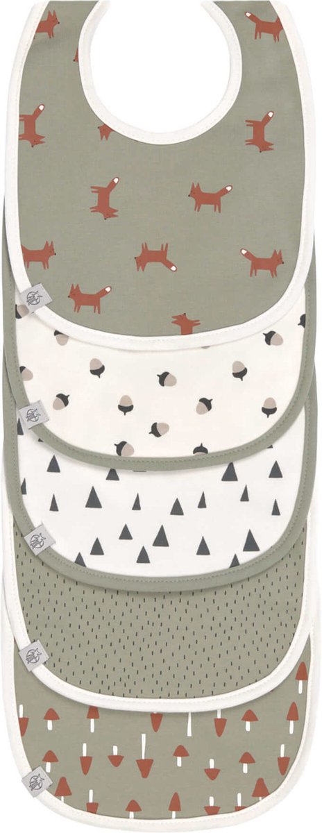 Goedkoopste Lässig slabbetje 5 stuks Little Forest Fox 3 tot 18 maanden