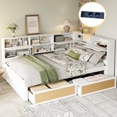 Hoekbank PABLOS met verstelbare hoofdsteun 279x201cm | Slapen & Opbergen, Taupe Vogue, Links