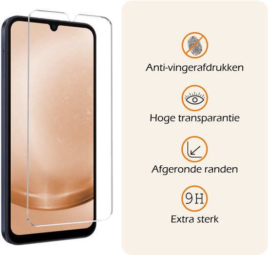 Coque compatible avec Samsung A26, coque en Siliconen avec protection d'écran – Coque compatible avec Samsung Galaxy A26, coque arrière – Rouge