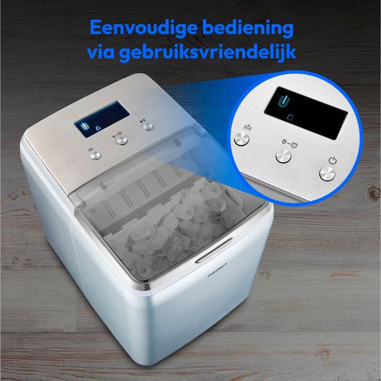Medion Klareis MD 11950 ijsblokjesmachine - 2 maten ijsblokjes - elektronisch bedieningspaneel en LCD-display, waterreservoir van 2,6 liter - zelfreinigende functie van Medion — afbeelding 2