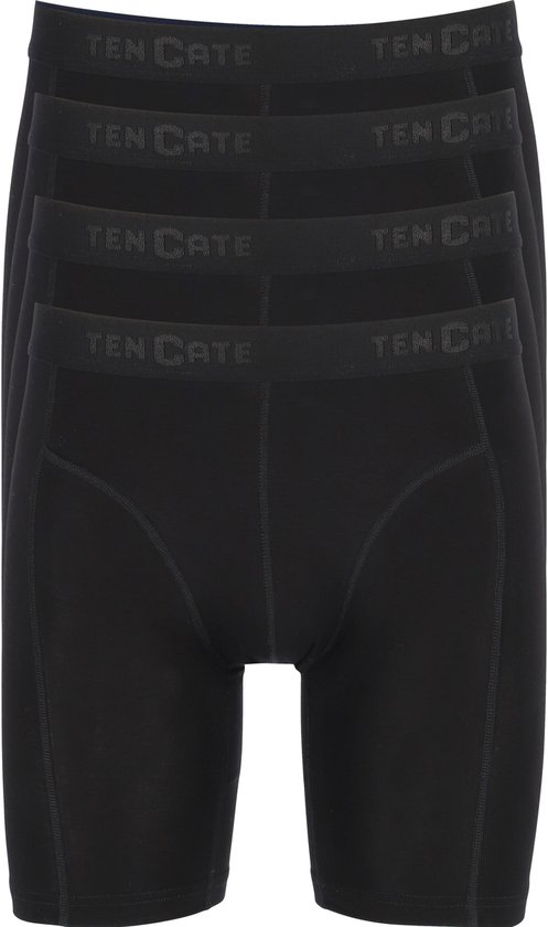 Zwarte Ten Cate basic shorts, 4-pack. Zichtbaar van voren.