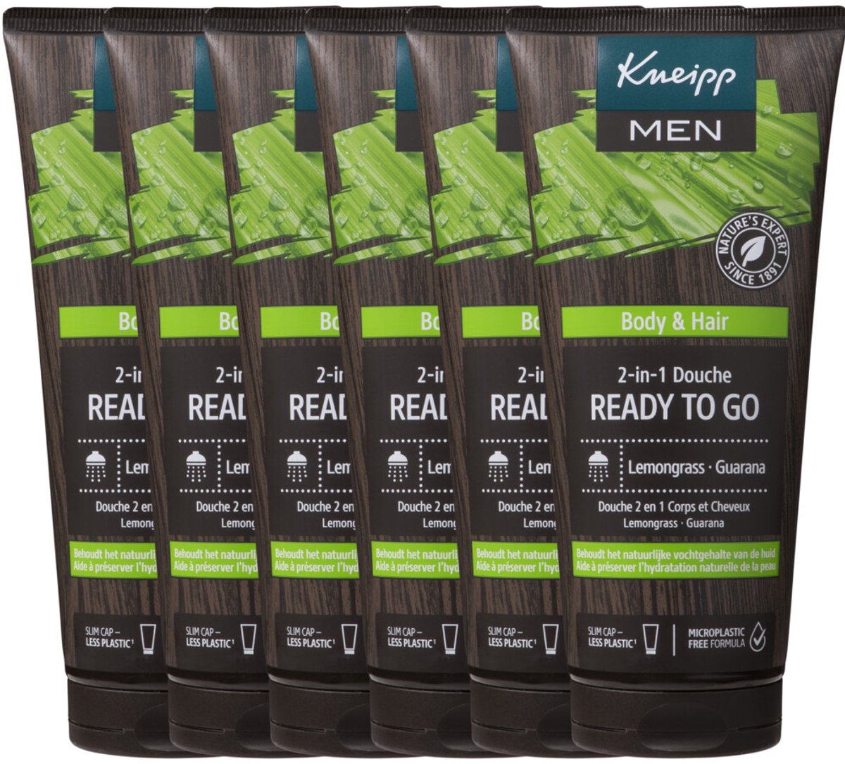 Bol.com Kneipp Men - 2-in-1 Douchegel Shampoo - Ready to Go - Met citroengras en guarana - Vegan - Grootverpakking - Voordeelver... aanbieding