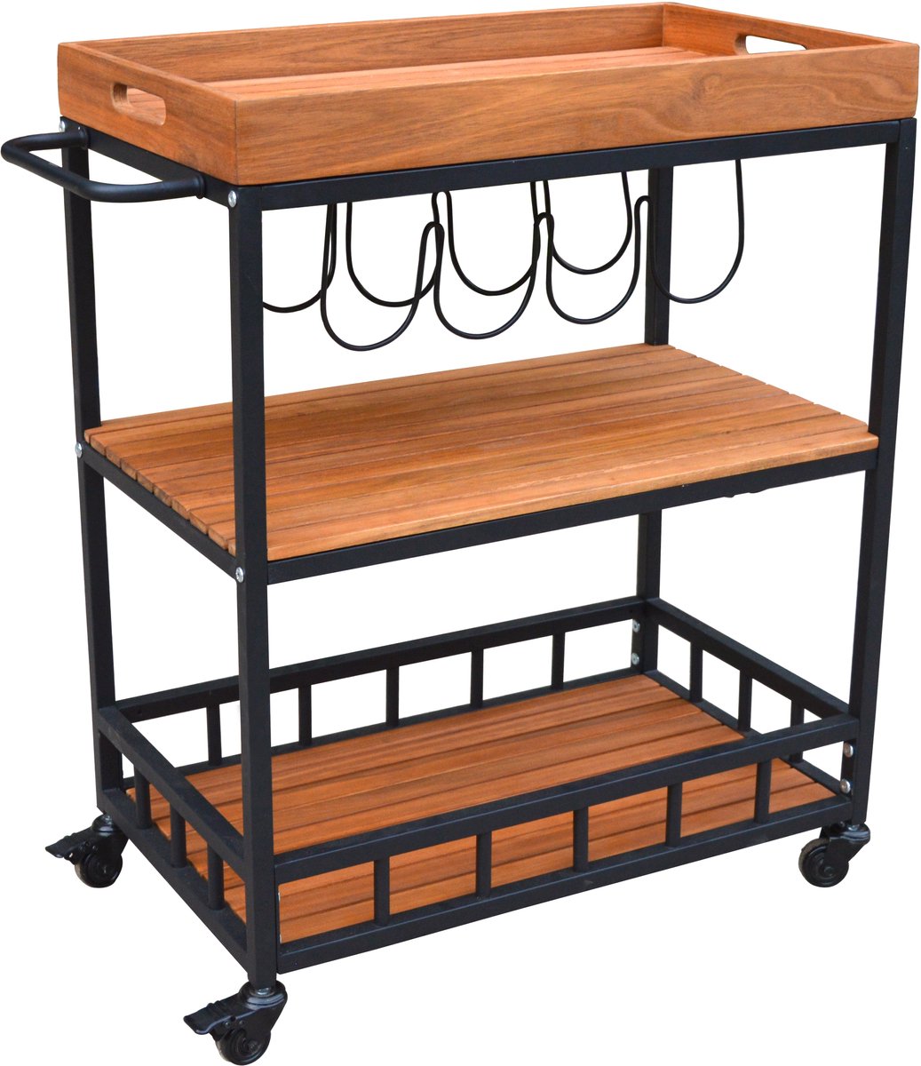 Sens-Line - Butler Trolley - 67x40x84cm - Acaciahout