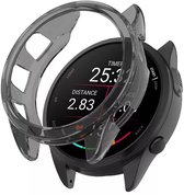 Strap-it Schokbestendig TPU Hoesje – Geschikt voor Garmin Forerunner 165 – Transparant/Zwart – Bescherm Case