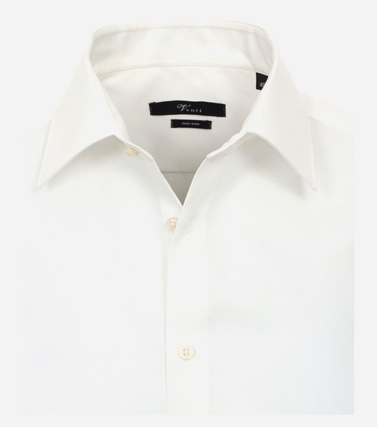 Chemise VENTI coupe moderne - manches courtes - popeline - beige - Sans repassage - Col : 37