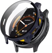 Strap-it Bescherm Hoesje met Glasplaat – Geschikt voor Garmin Venu 3 – Donkerblauw – Case met Screen Protector
