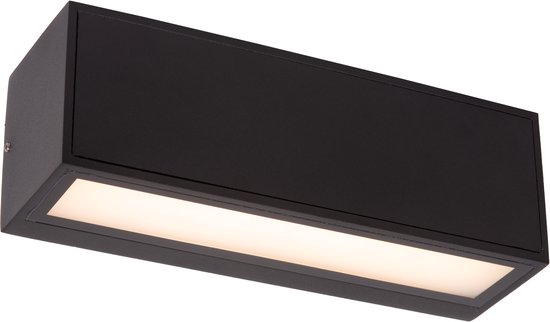 Lucide SUTTON - Wandlamp - Zonne-energie - LED - 1 × 1,5W 2700K/3000K - IP54 - Dag/nacht sensor - Zwart