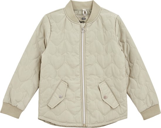 WE Fashion Meisjes jas met hartjes patroon