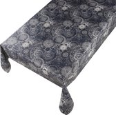 Gecoat tafellinnen Texam -  140 x 450 cm - Blauw tafellaken - Tafelkleed plastic - Voor buiten en binnen - Verschillende maten - Geleverd in een koker