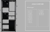 HSM Collection-Open Vakkenkast Levels-78x35x178-Zwart-Mango/Metaal
