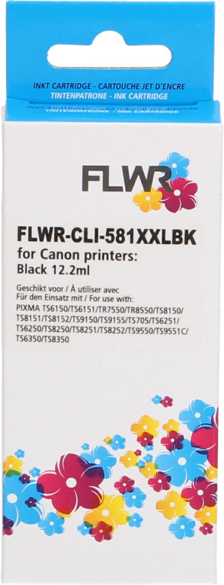 FLWR - Inktcartridge / CLI-581XXL / Zwart - Gechikt voor Canon