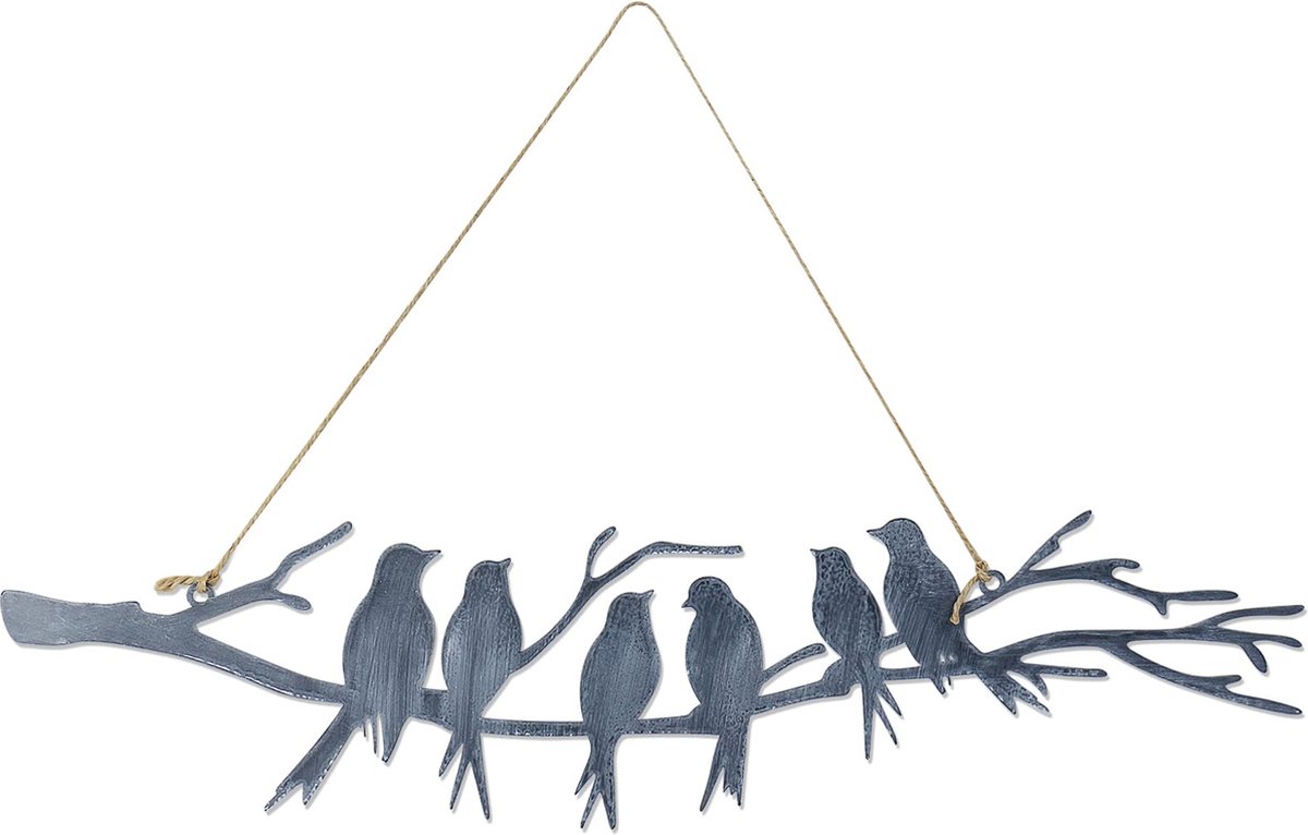 La'Moussawi ® Metalen Wanddecoratie met Vogelontwerp voor Binnen en Buiten, Ideaal voor Tuin en Balkon